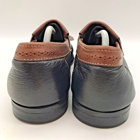 G.H. Bass Weejuns Michael Loafers Men's 12EE Brown Black Leather Kiltie Tassel - Picture 4 of 12